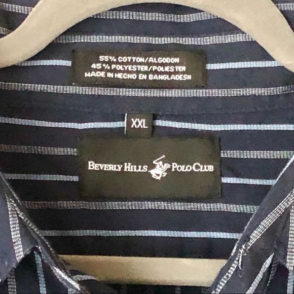 CLOSEOUT \Beverly Hills Polo Club\• Men’s Striped Dress Shirt - Picture 5 of 15